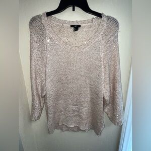 H&M Cream Crew Neck Sweater Cozy Knit